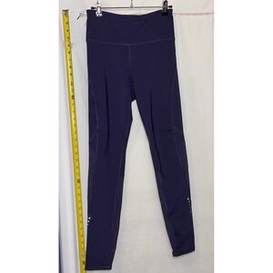 Old Navy Active Womens M Tall Purple Go Dry Athletic‎ Leggings Mesh Panels